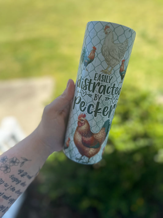 Distracted by peckers 20 oz Tumbler