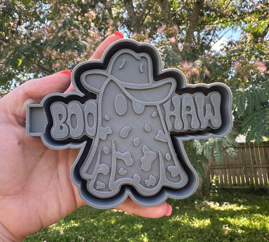 Freshie mold, boo haw with cowboy ghost freshie mold, freshie supplies, silicone mold